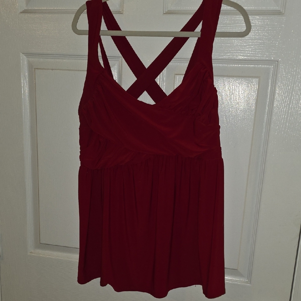 torrid Red Cross-Back Knit Tank